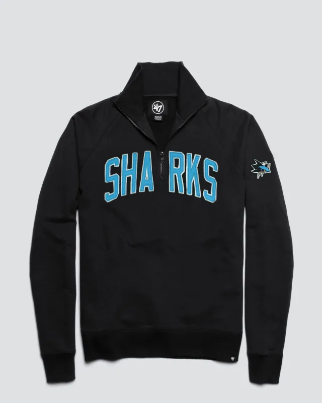 SAN JOSE SHARKS BANKS '47 HARRIS SCRIMMAGE 1/4 ZIP sold by 47