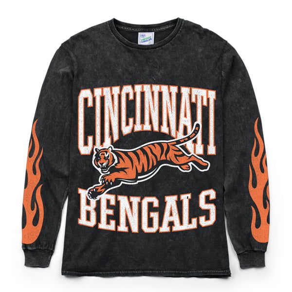CINCINNATI BENGALS ROCKER VINTAGE TUBULAR BOYFRIEND LS TEE WMN sold by 47