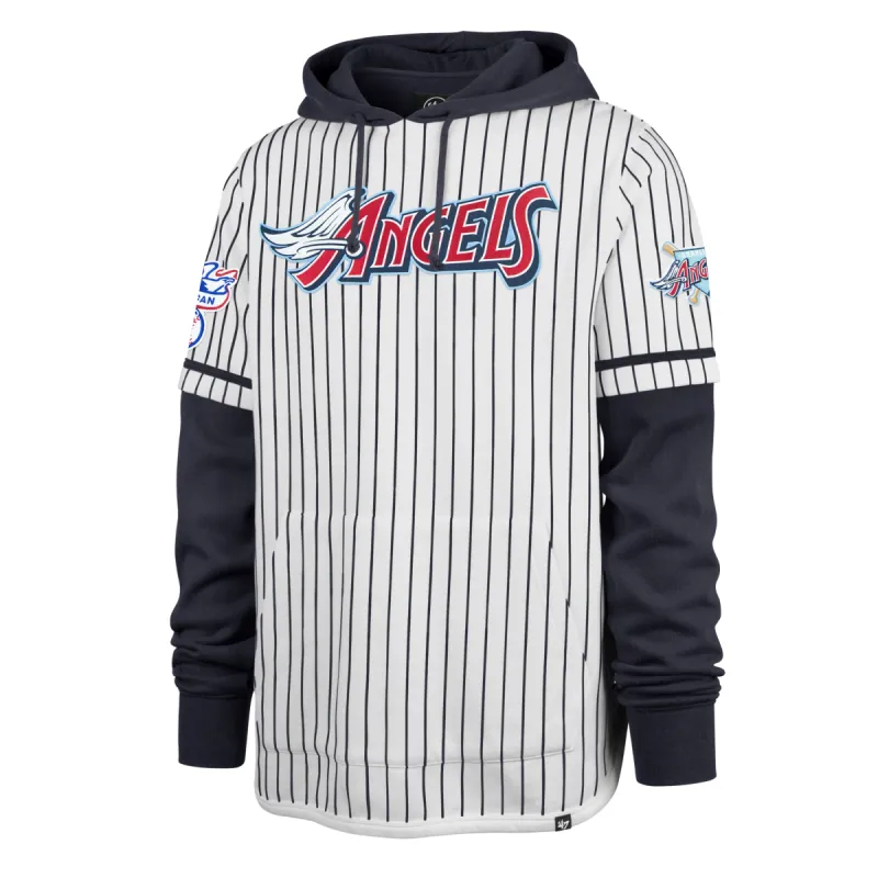 LOS ANGELES ANGELS COOPERSTOWN PINSTRIPE DOUBLE HEADER '47 SHORTSTOP PULLOVER HOOD sold by 47
