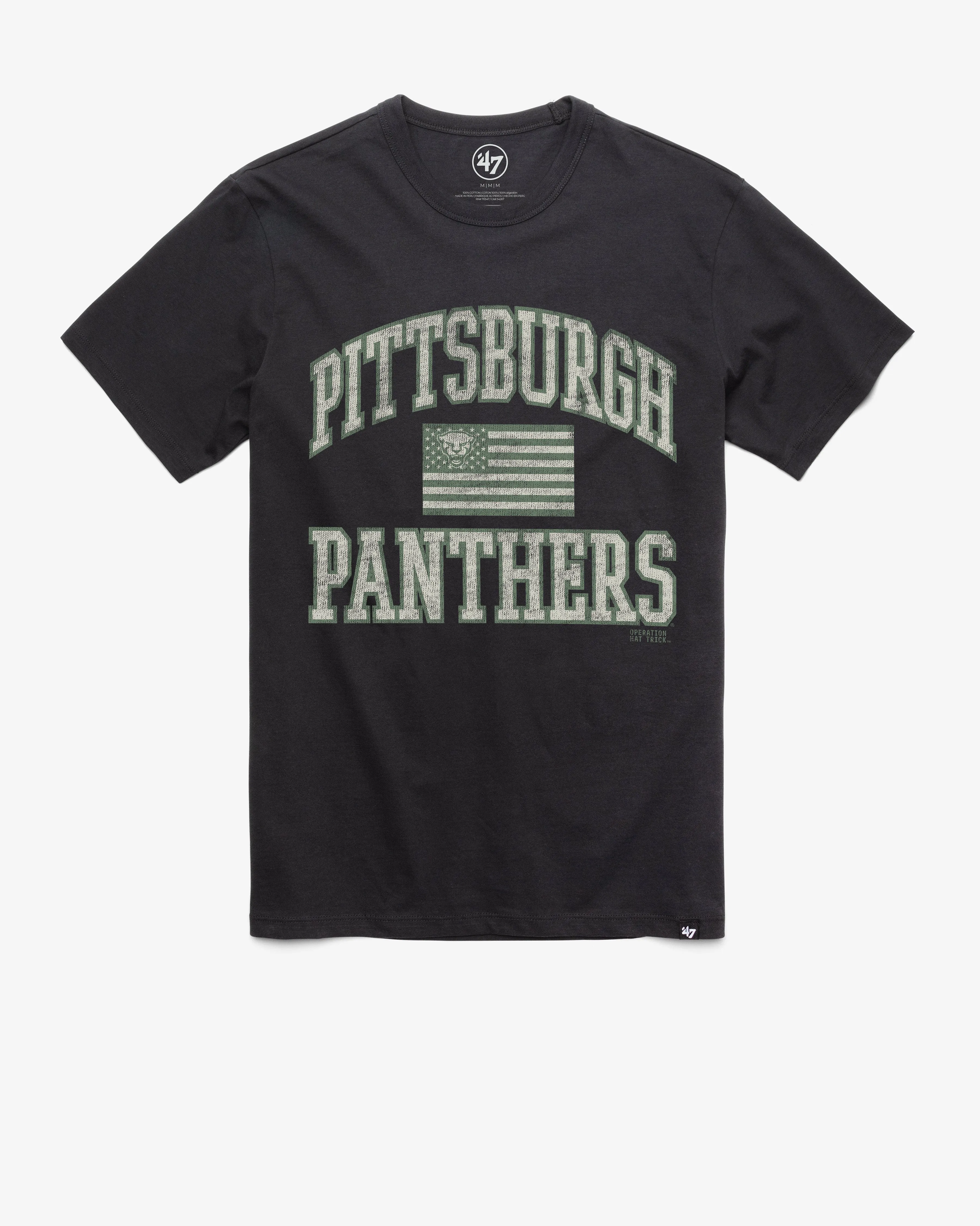 PITTSBURGH PANTHERS OPERATION HAT TRICK OHT MAJOR '47 FRANKLIN TEE sold by 47