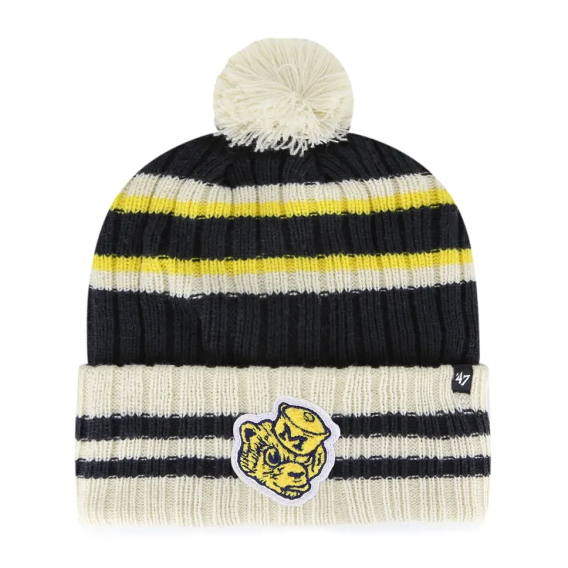 MICHIGAN WOLVERINES VINTAGE NO HUDDLE '47 CUFF KNIT sold by 47