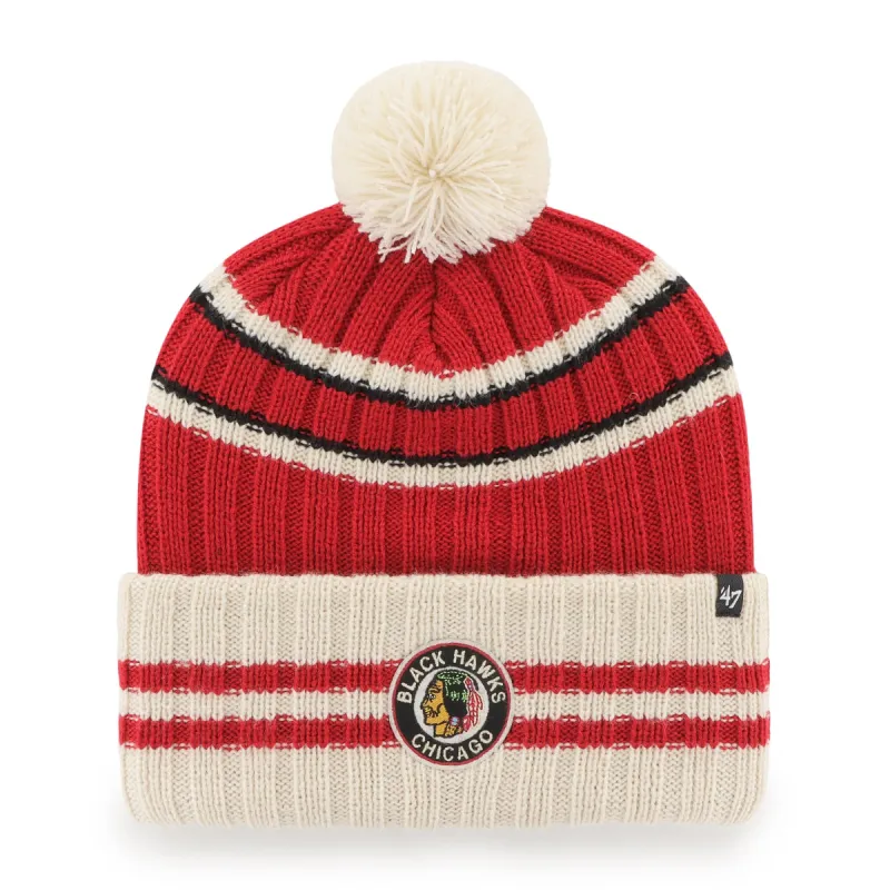 CHICAGO BLACKHAWKS VINTAGE NO HUDDLE '47 CUFF KNIT sold by 47