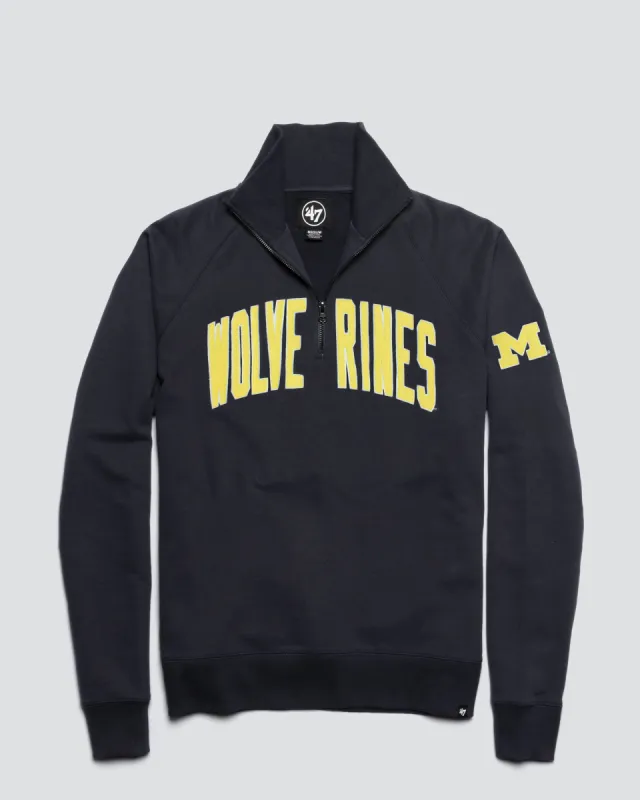 MICHIGAN WOLVERINES BANKS '47 HARRIS SCRIMMAGE 1/4 ZIP sold by 47