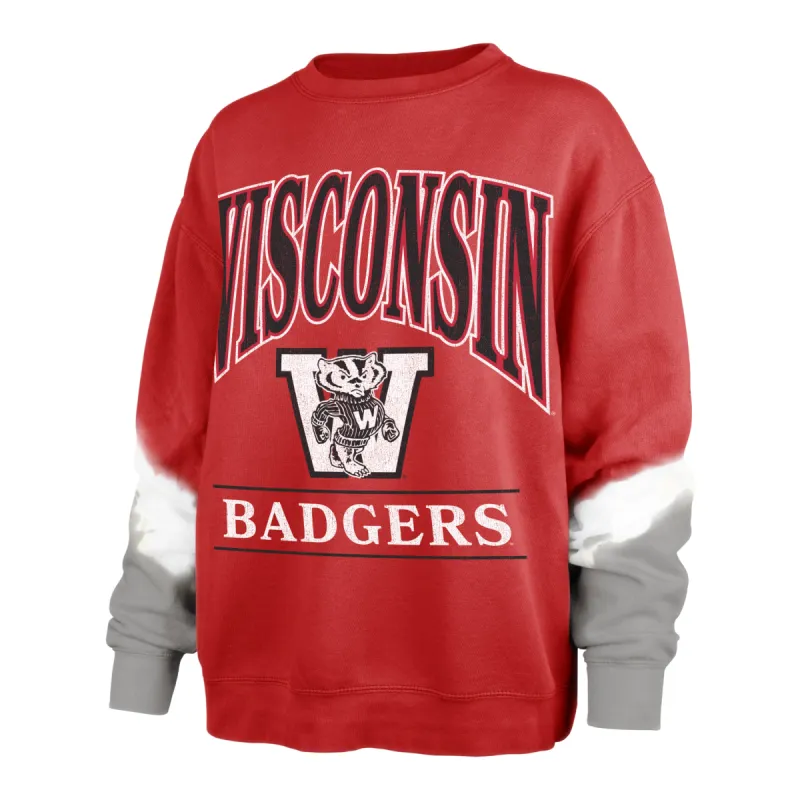 WISCONSIN BADGERS VINTAGE SLEEVE DYE '47 BOYFRIEND CREW WOMENS sold by 47