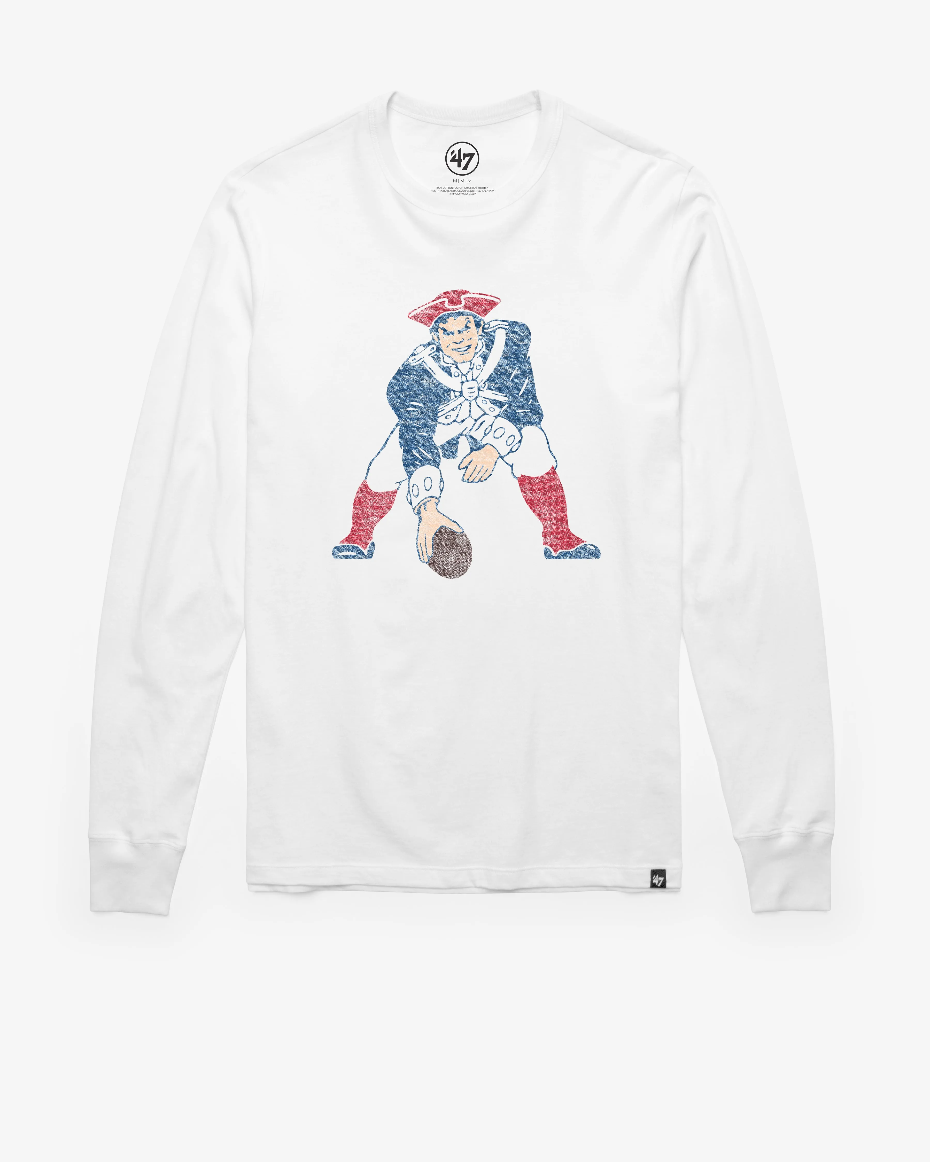 NEW ENGLAND PATRIOTS HISTORIC PREMIER '47 FRANKLIN LONG SLEEVE TEE sold by 47