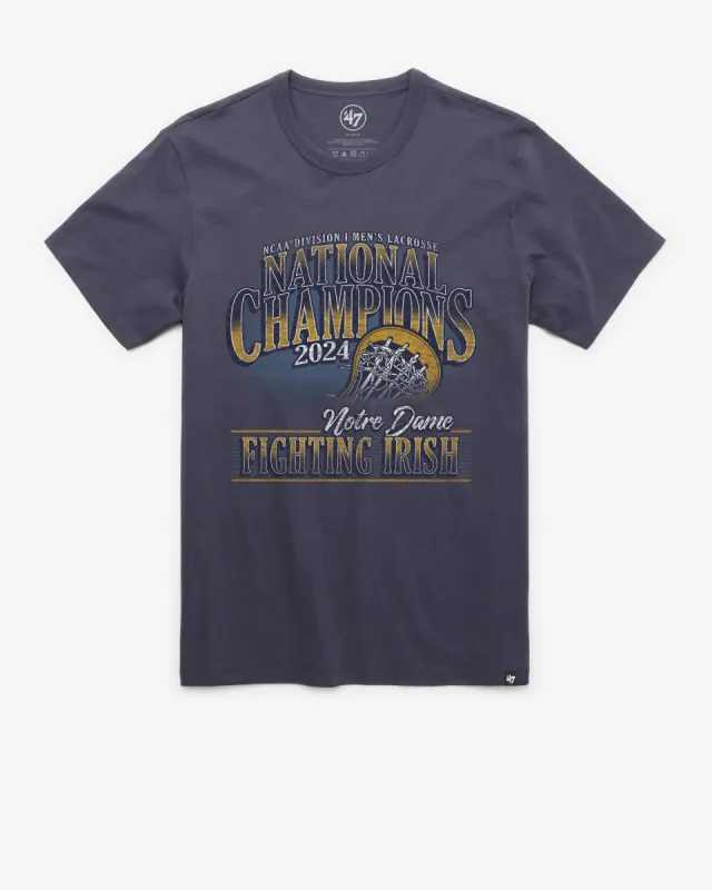 NOTRE DAME FIGHTIN IRISH NCAA LACROSSE NATIONAL CHAMPS '47 FRANKLIN TEE sold by 47