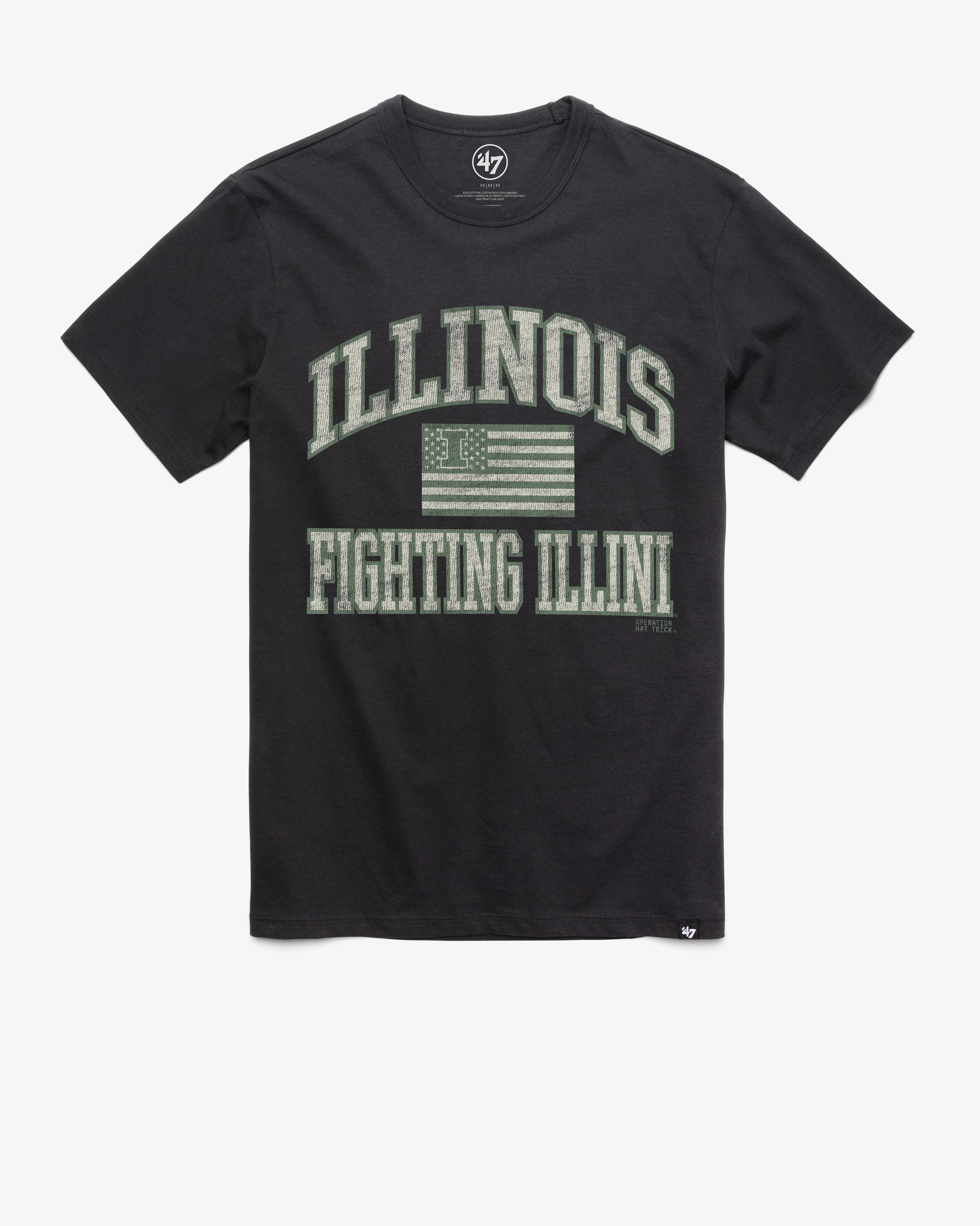 ILLINOIS FIGHTING ILLINI OPERATION HAT TRICK OHT MAJOR '47 FRANKLIN TEE sold by 47