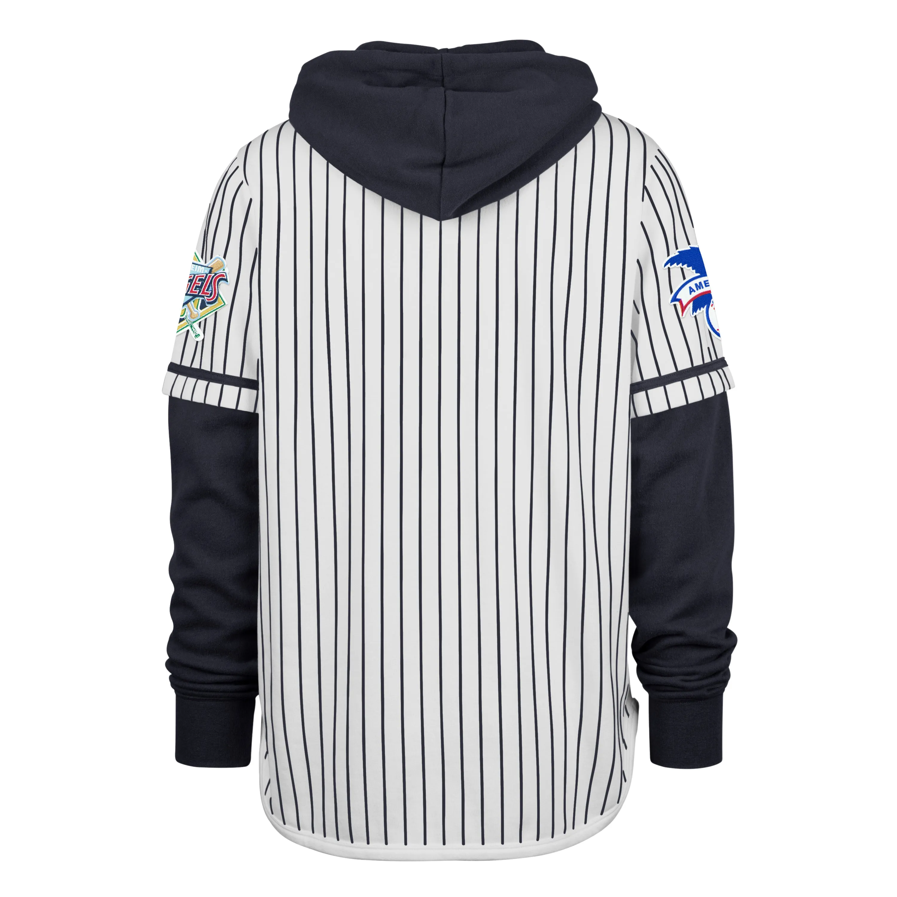 MILWAUKEE BREWERS COOPERSTOWN PINSTRIPE DOUBLE HEADER '47 SHORTSTOP PULLOVER HOOD sold by 47 product image thumbnail 2