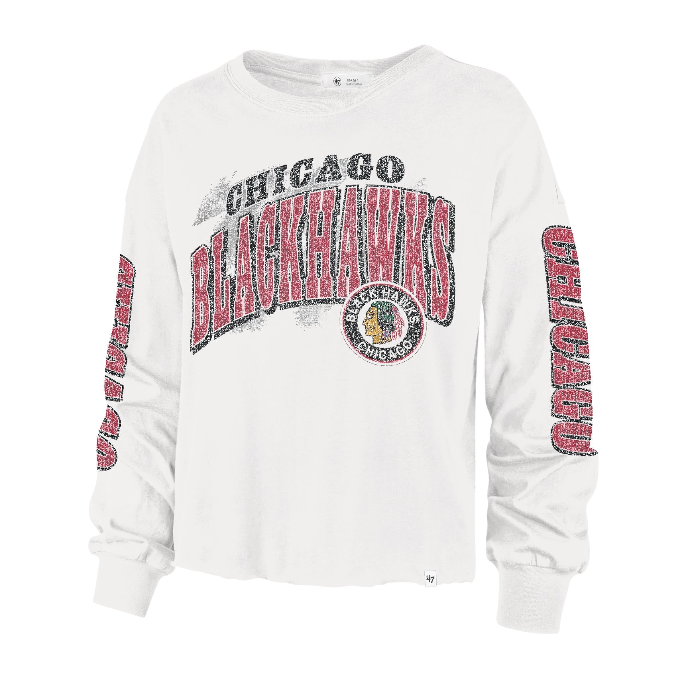 CHICAGO BLACKHAWKS VINTAGE BRUSH BACK '47 PARKWAY LONG SLEEVE WOMENS sold by 47