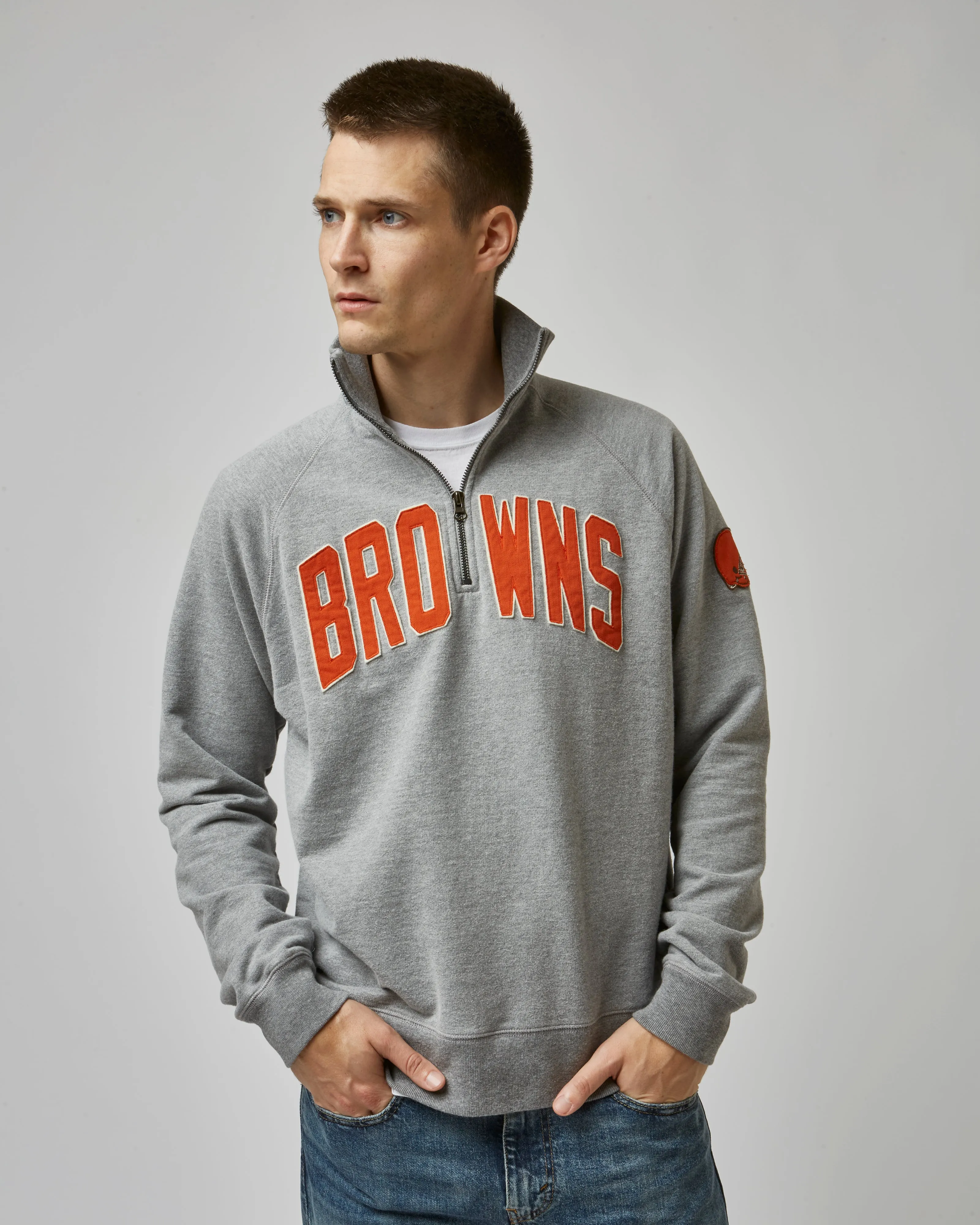 CLEVELAND BROWNS BANKS '47 HARRIS SCRIMMAGE 1/4 ZIP sold by 47 product image thumbnail 2