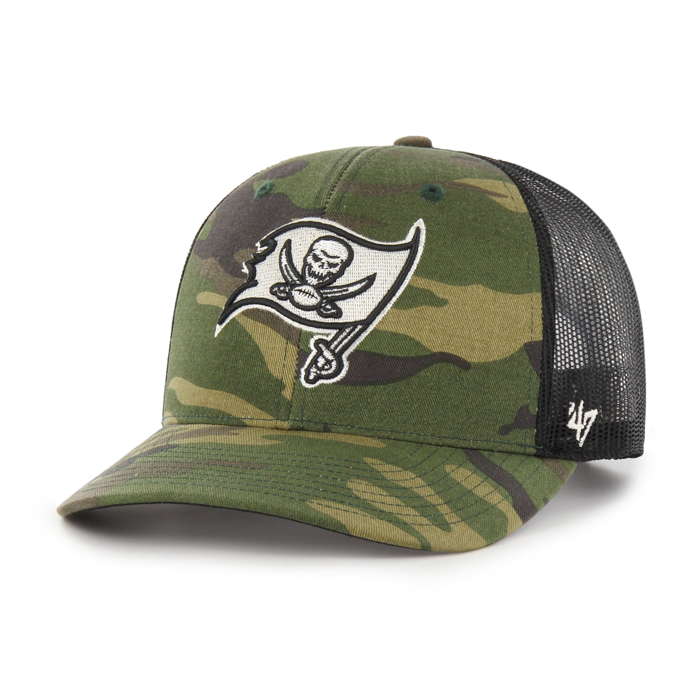 Tampa Bay Buccaneers Camo Strap '47 Trucker sold by 47
