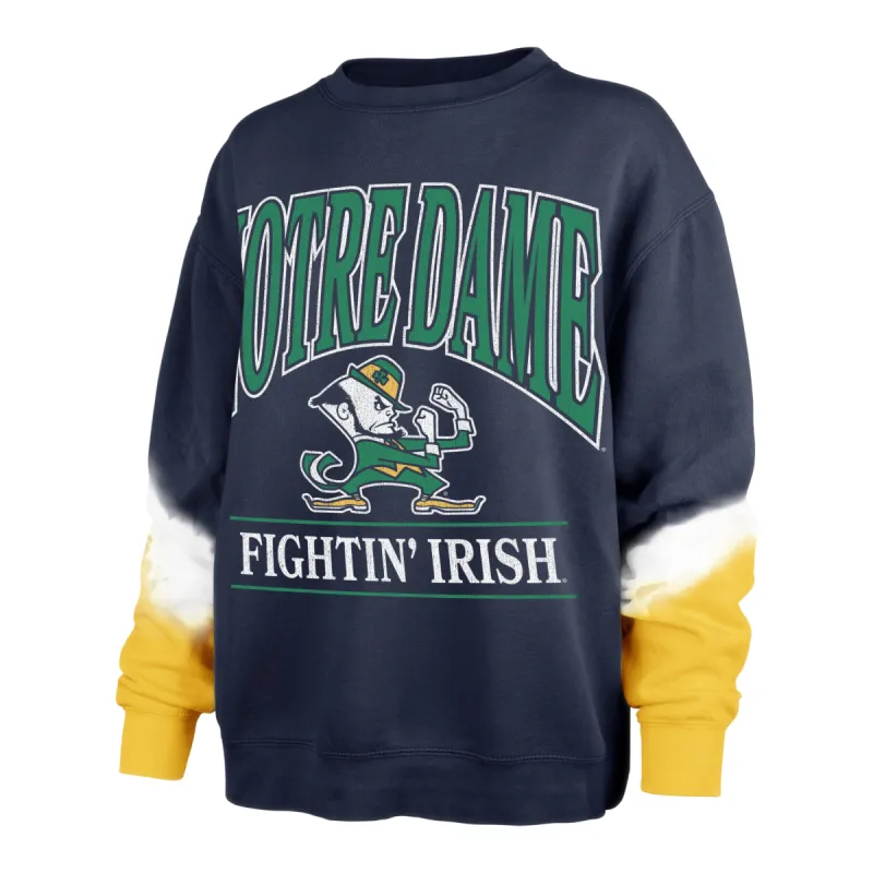 NOTRE DAME FIGHTING IRISH SLEEVE DYE '47 BOYFRIEND CREW WOMENS made by 47