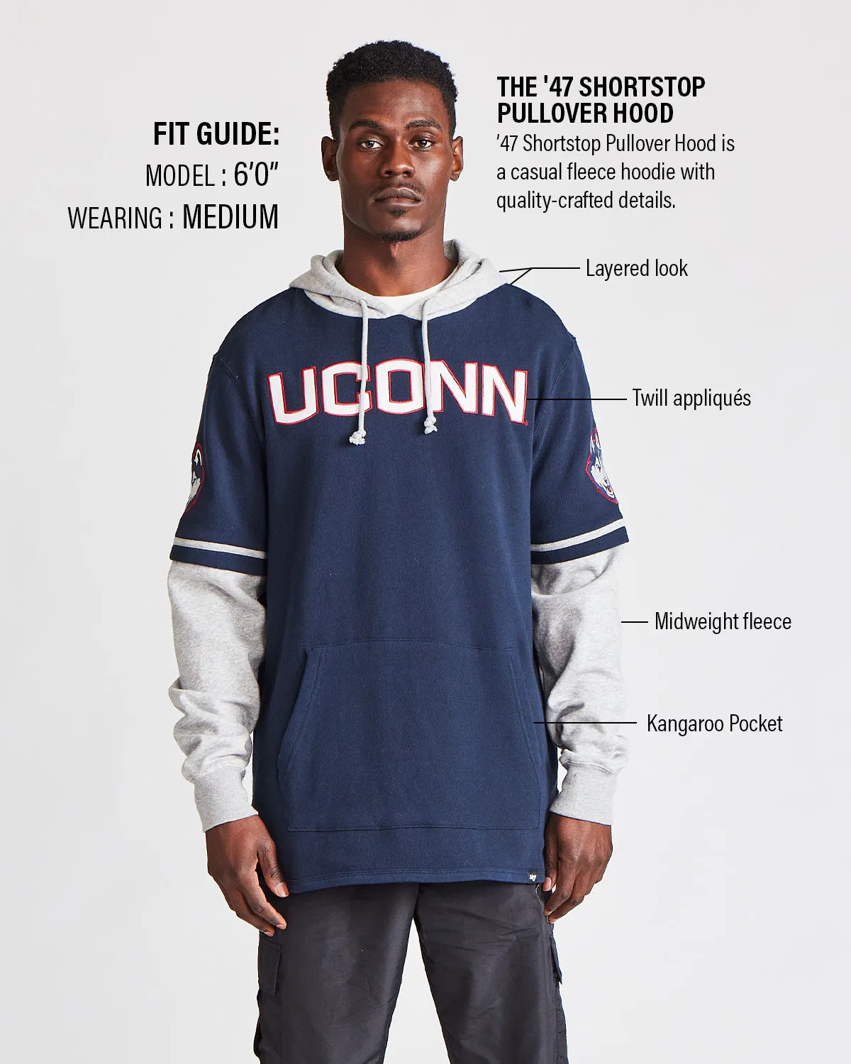 HOUSTON ASTROS COOPERSTOWN TRIFECTA '47 SHORTSTOP PULLOVER HOOD sold by 47 product image thumbnail 3