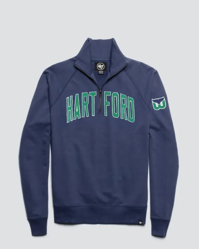 HARTFORD WHALERS VINTAGE BANKS '47 HARRIS SCRIMMAGE 1/4 ZIP sold by 47
