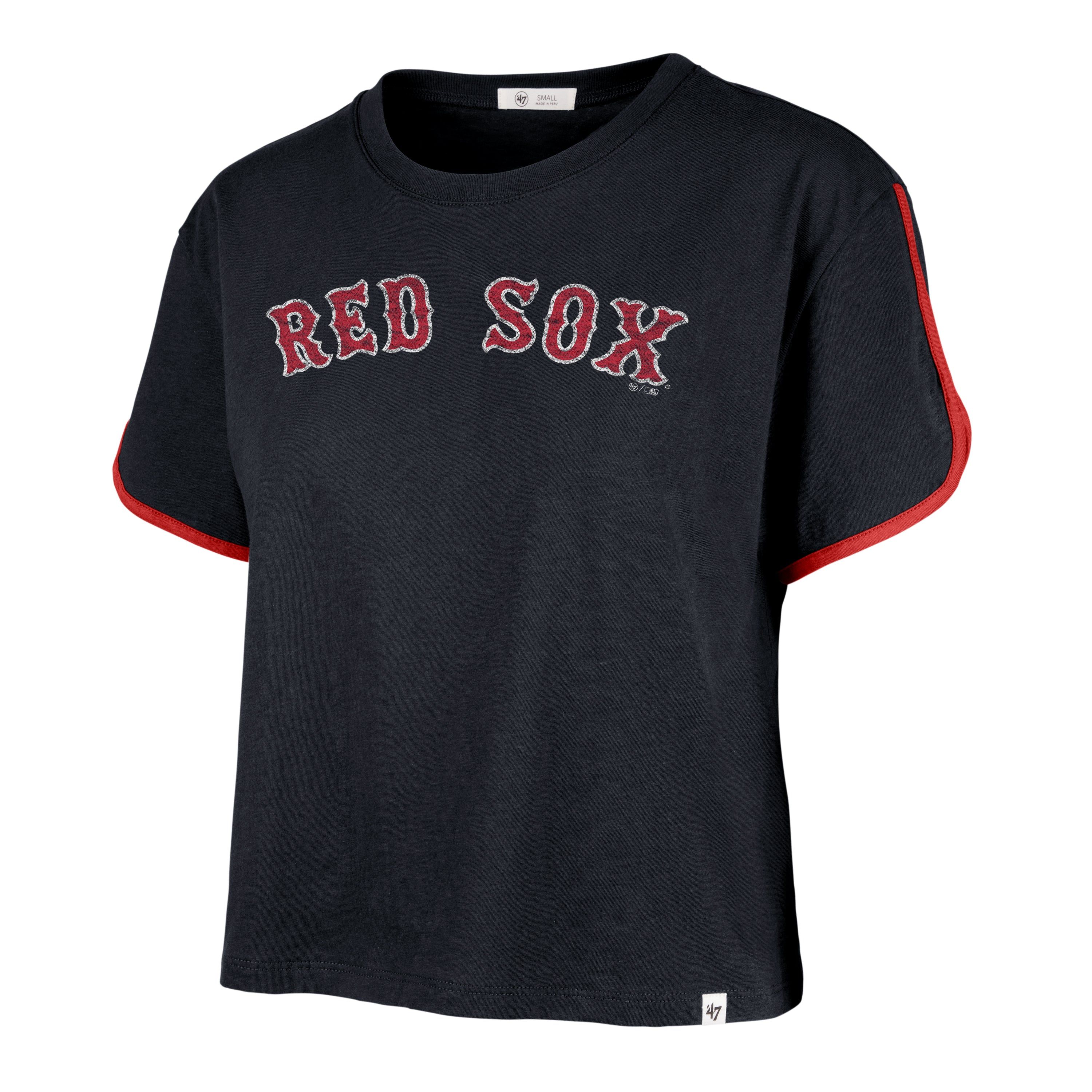 BOSTON RED SOX PREMIER WORDMARK '47 DOLPHIN HEM CROP WOMENS sold by 47