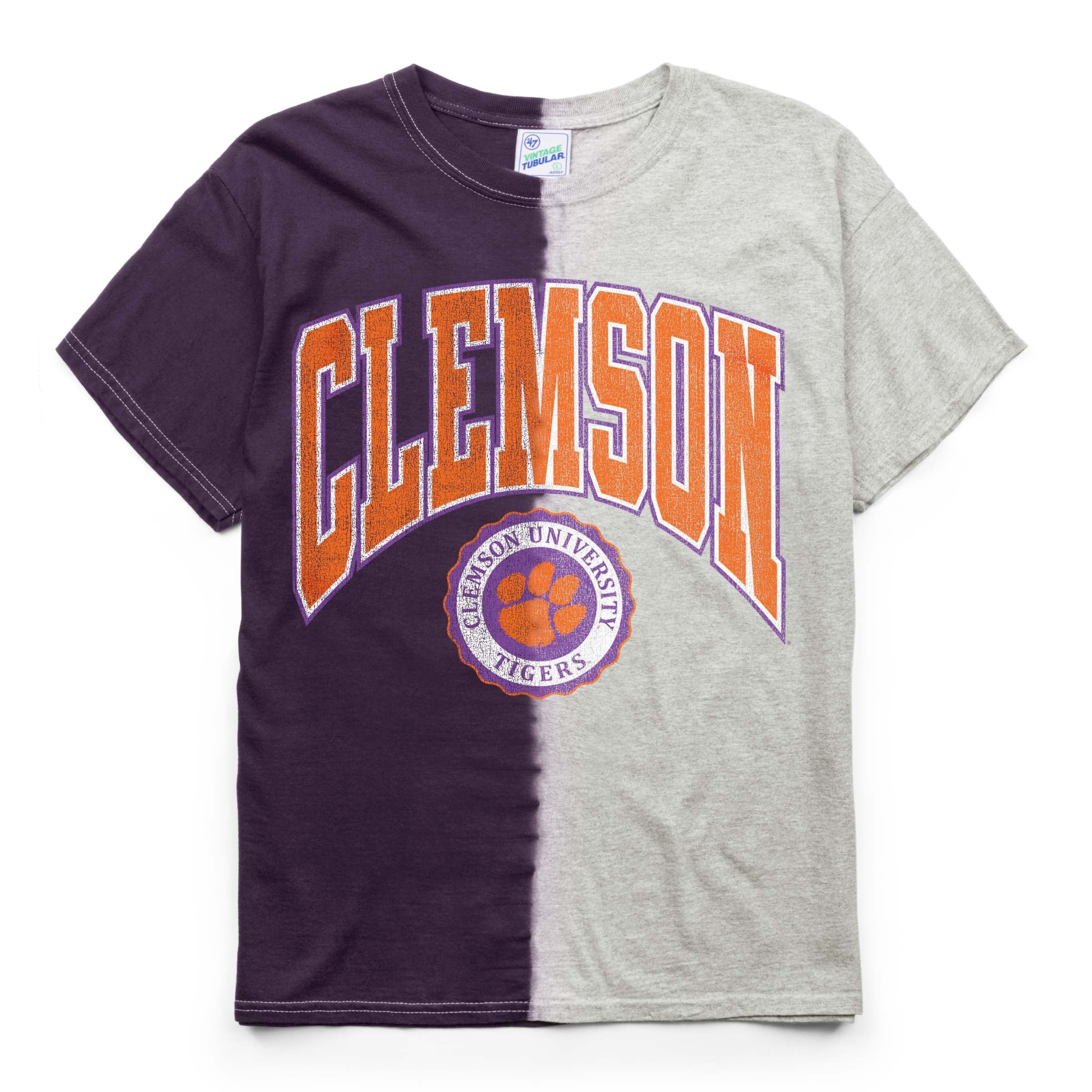 CLEMSON TIGERS SPLIT DYE '47 VINTAGE TUBULAR TEE sold by 47
