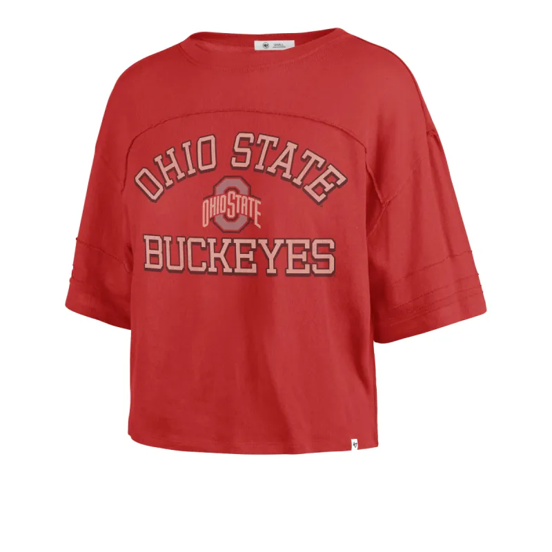 OHIO STATE BUCKEYES HALF MOON '47 STEVIE CROP TEE WOMENS sold by 47