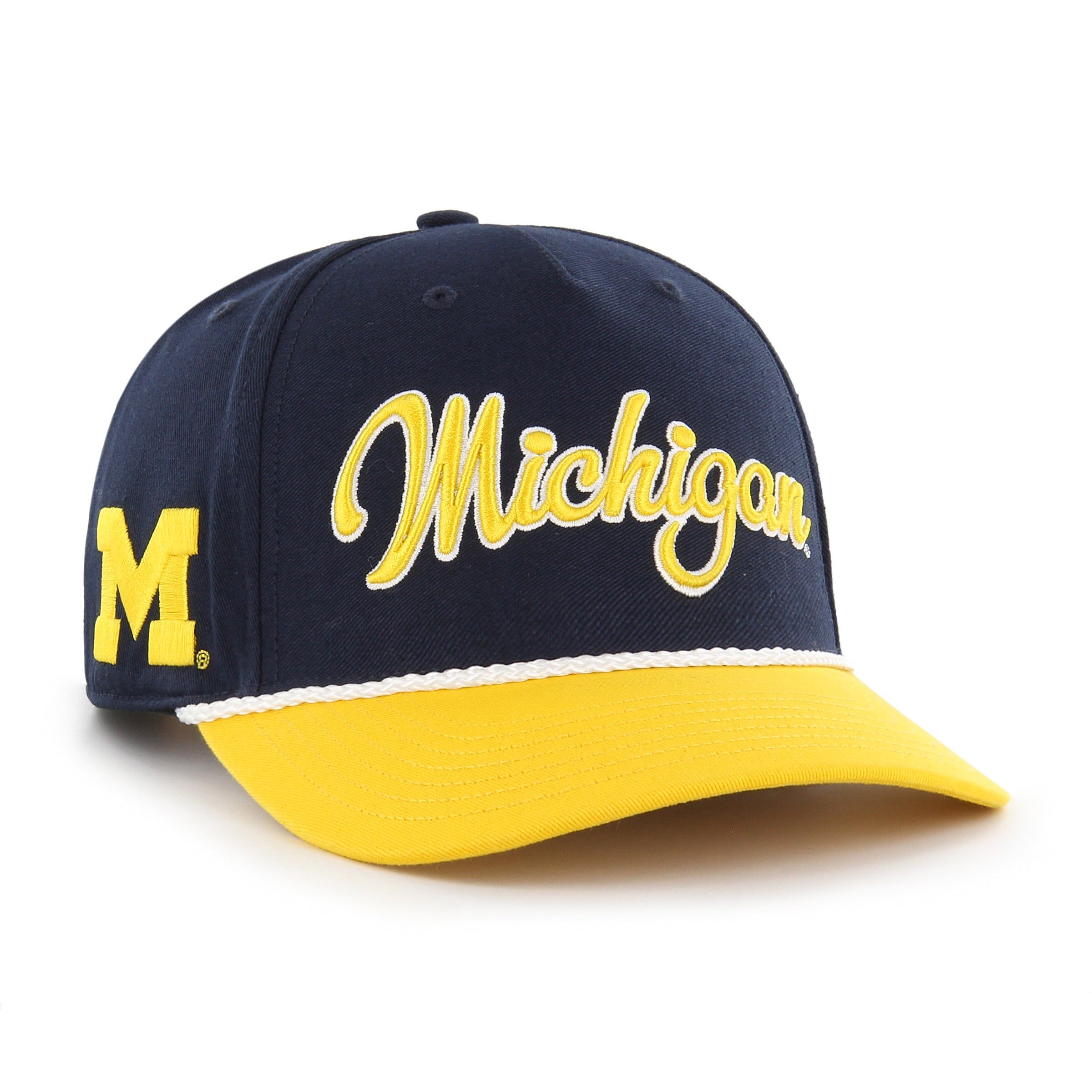 MICHIGAN WOLVERINES OVERHAND SCRIPT TWO TONE '47 MVP DV sold by 47