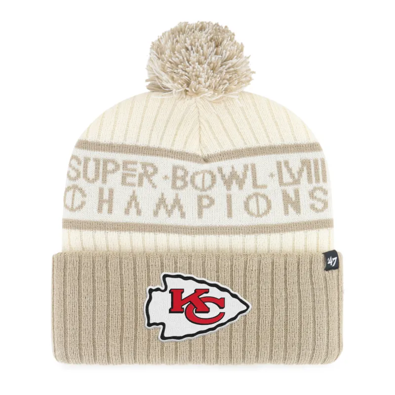 KANSAS CITY CHIEFS SUPER BOWL LVIII CHAMPIONS TYPE '47 CUFF KNIT sold by 47
