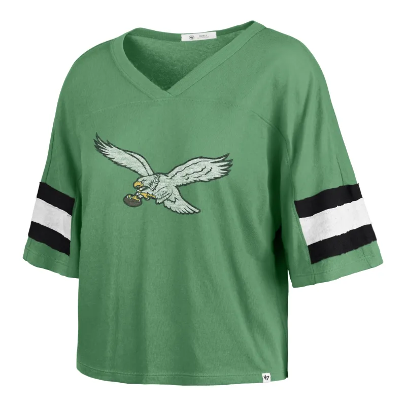 PHILADELPHIA EAGLES HISTORIC GRIDIRON PREMIER '47 SCOUT CROP TEE WOMENS made by 47