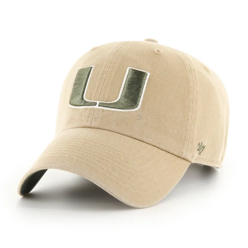 MIAMI HURRICANES KHAKI BALLPARK '47 CLEAN UP sold by 47