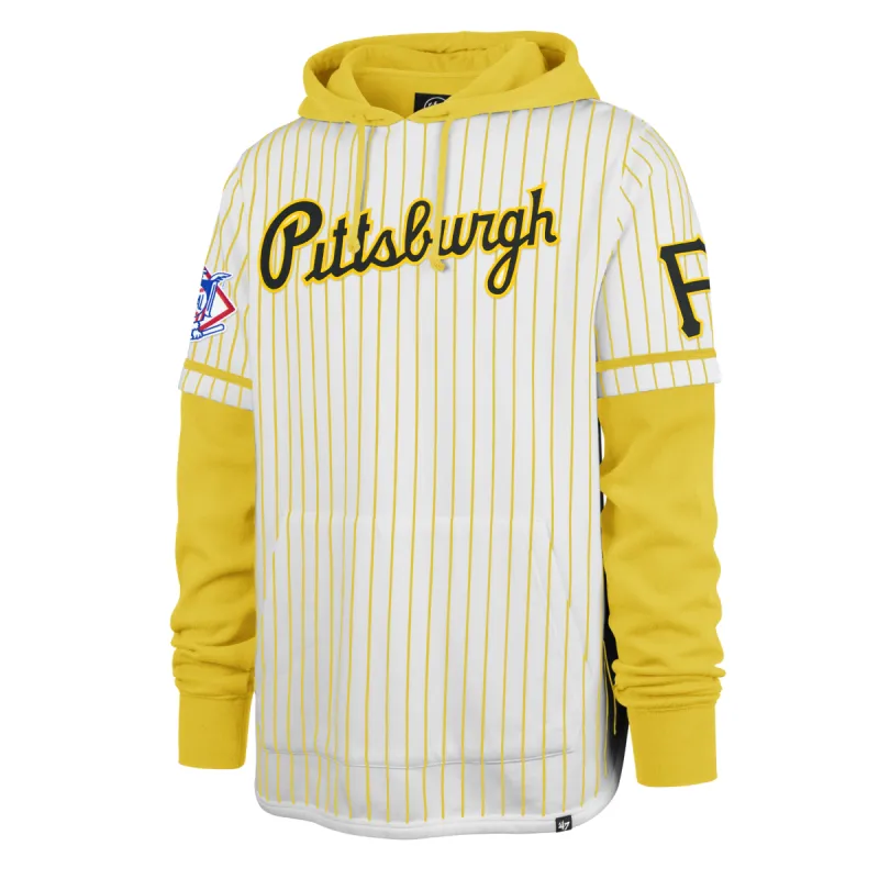 PITTSBURGH PIRATES COOPERSTOWN PINSTRIPE DOUBLE HEADER '47 SHORTSTOP PULLOVER HOOD sold by 47