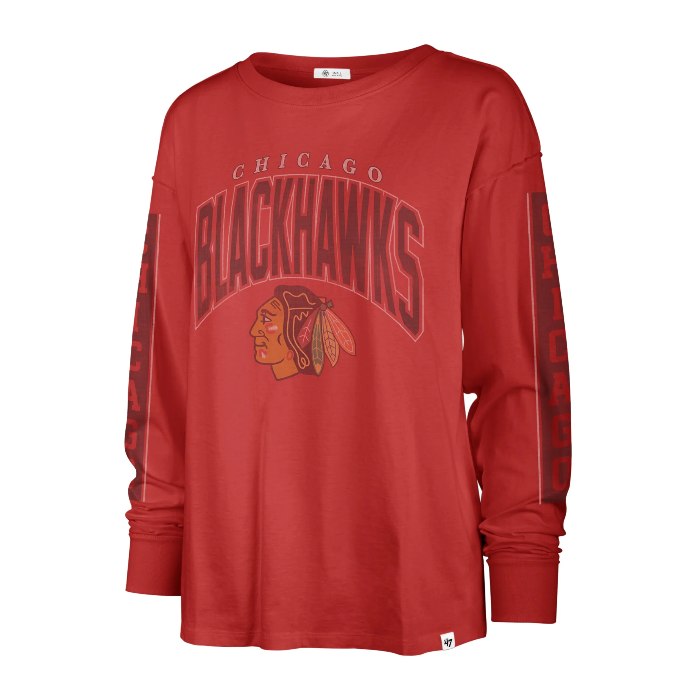 CHICAGO BLACKHAWKS TOMCAT '47 SOA LONG SLEEVE TEE WOMENS sold by 47