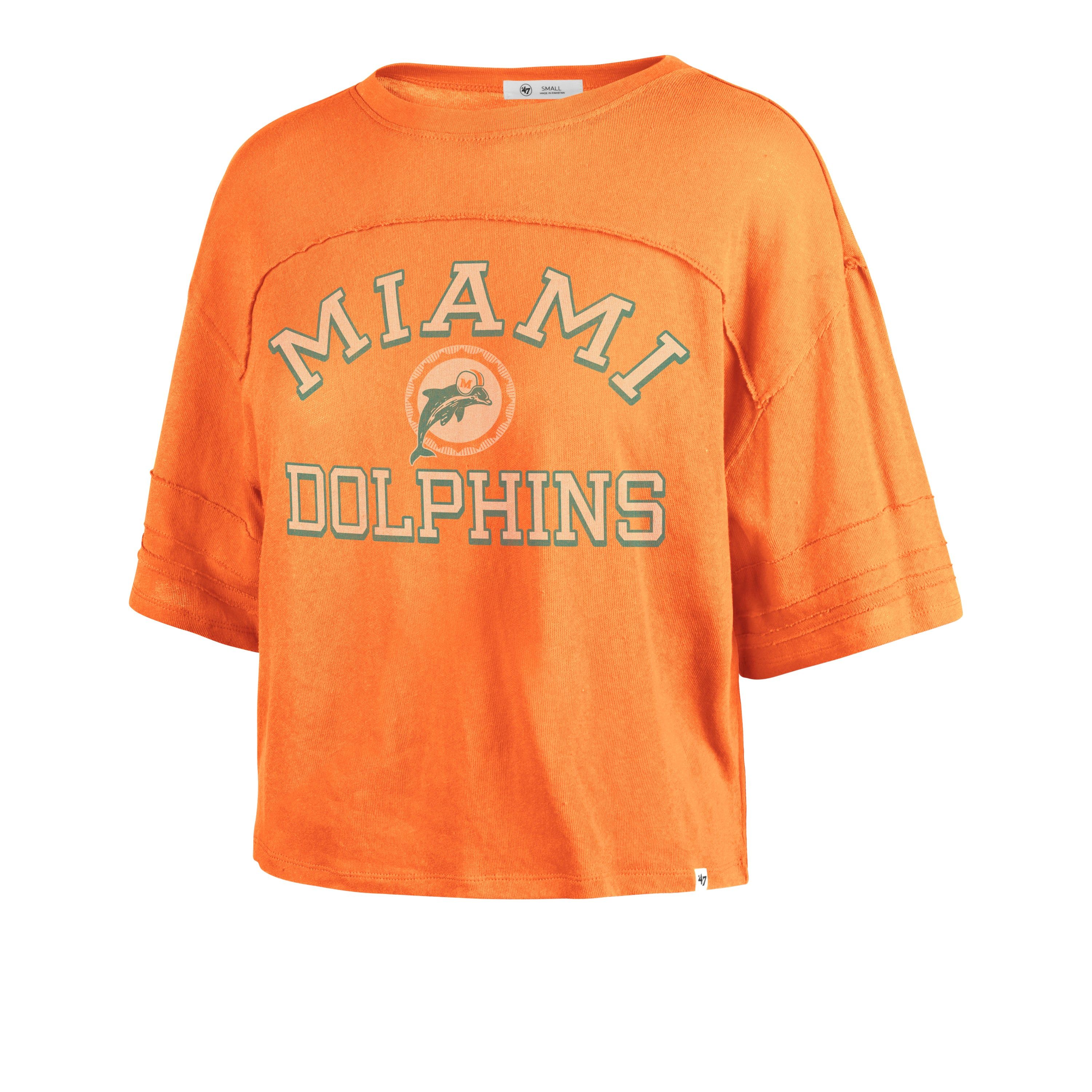 MIAMI DOLPHINS HISTORIC HALF MOON '47 STEVIE CROP TEE WOMENS sold by 47