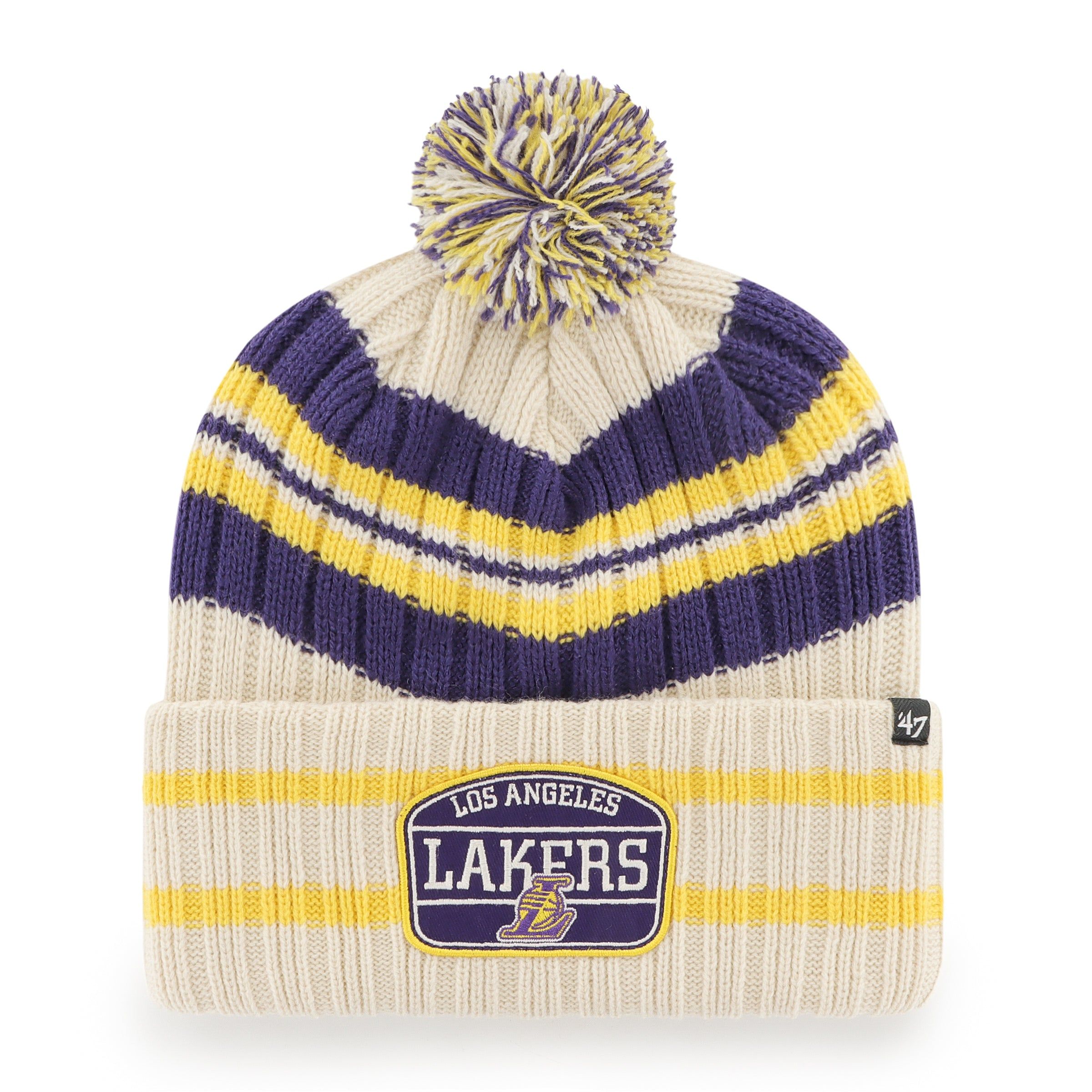 LOS ANGELES LAKERS HONE PATCH 47 CUFF KNIT sold by 47