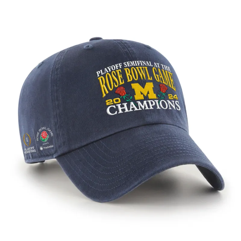 MICHIGAN WOLVERINES CFP 2024 ROSE BOWL CHAMPIONS '47 CLEAN UP sold by 47