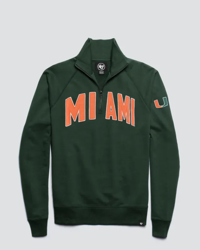MIAMI HURRICANES BANKS '47 HARRIS SCRIMMAGE 1/4 ZIP sold by 47