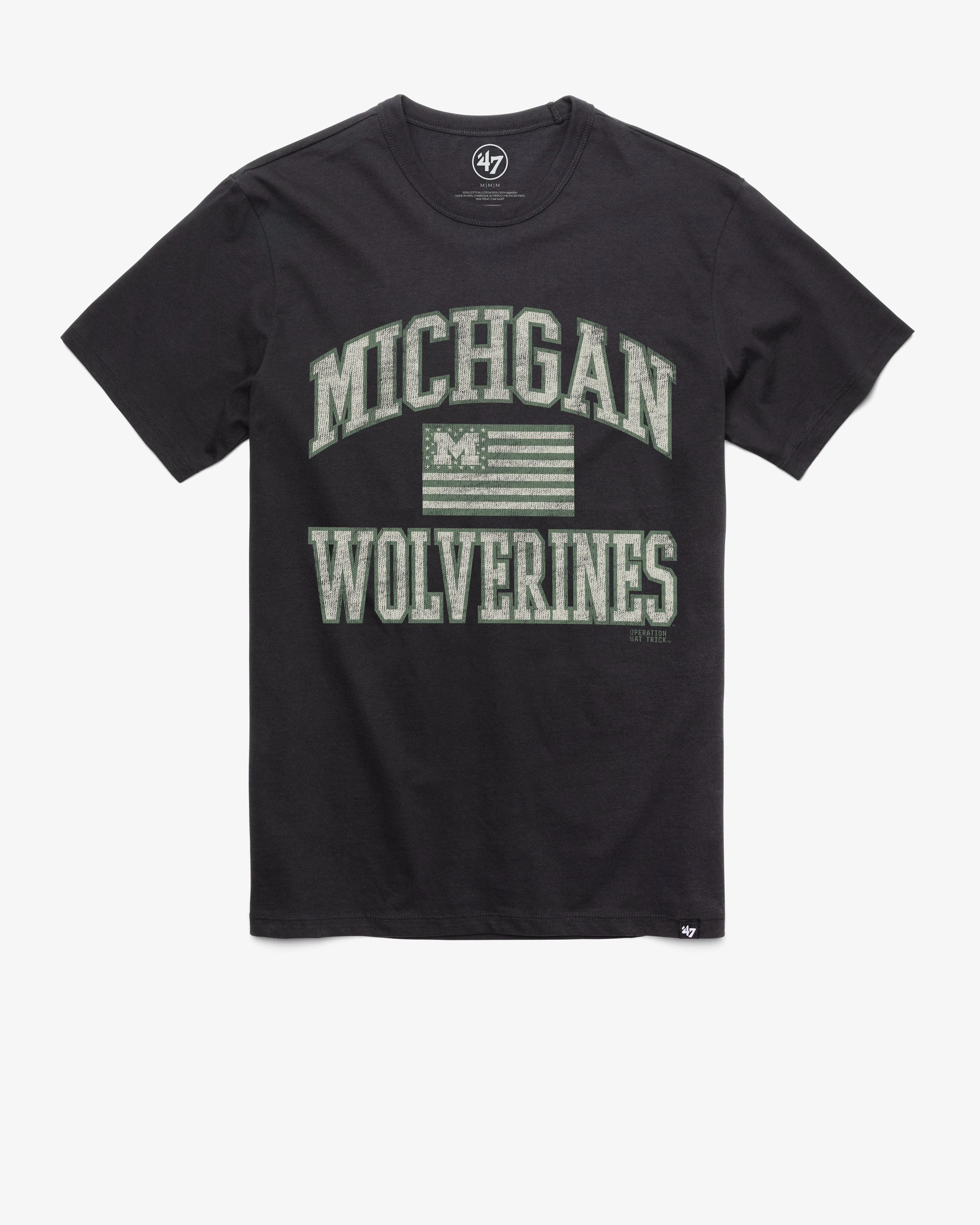 MICHIGAN WOLVERINES OPERATION HAT TRICK OHT MAJOR '47 FRANKLIN TEE sold by 47