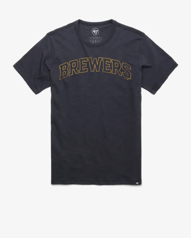 MILWAUKEE BREWERS GRIT WORDMARK '47 SCRUM TEE sold by 47