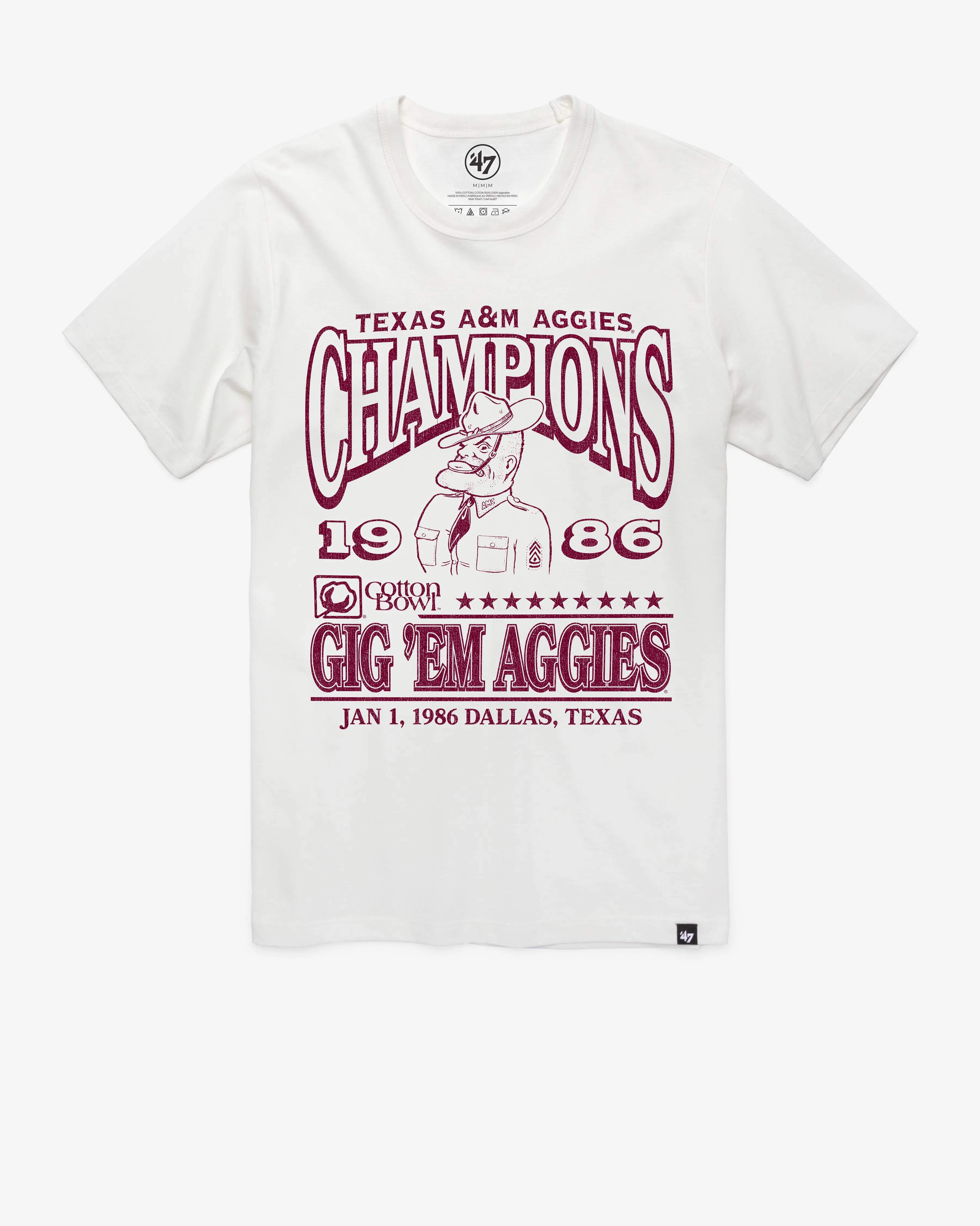 TEXAS A&M AGGIES MONOCHROME '47 FRANKLIN TEE sold by 47