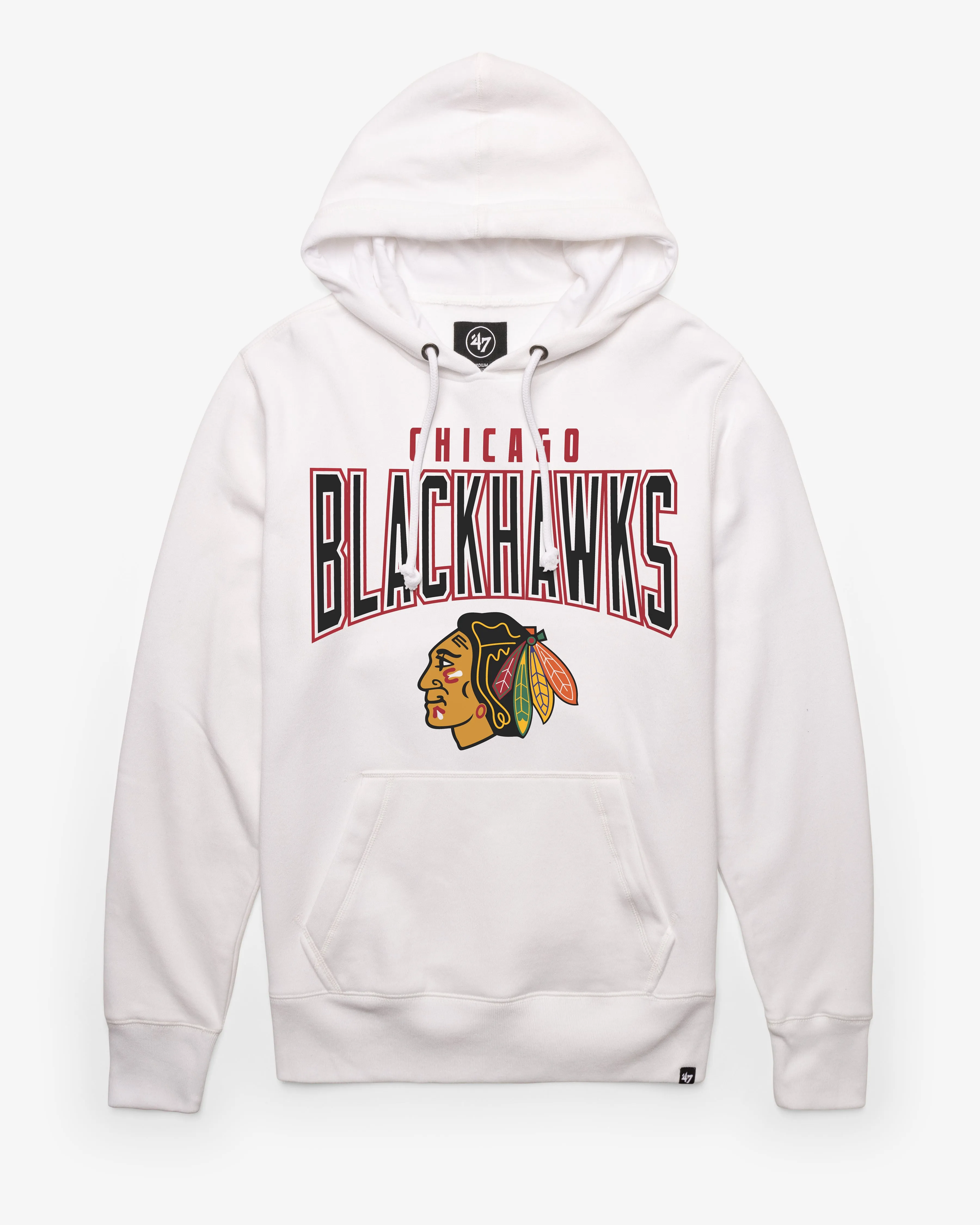 CHICAGO BLACKHAWKS TEAM ELEMENTS ARCH '47 HEADLINE HOOD sold by 47