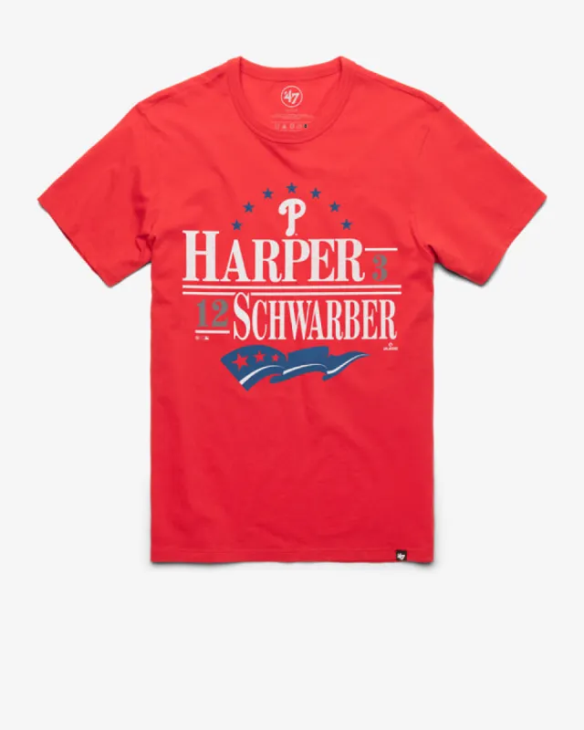PHILADELPHIA PHILLIES HARPER SCHWARBER '47 FRANKLIN TEE sold by 47