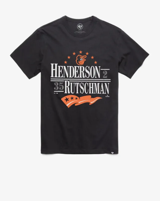 BALTIMORE ORIOLES HENDERSON RUTSCHMAN '47 FRANKLIN TEE sold by 47