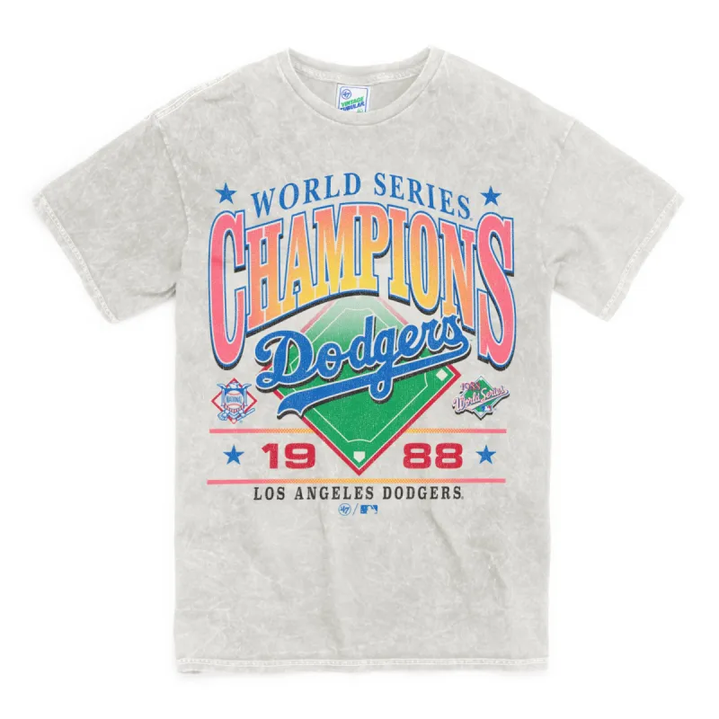 LOS ANGELES DODGERS 1988 WORLD SERIES ROCKER '47 VINTAGE TUBULAR TEE sold by 47