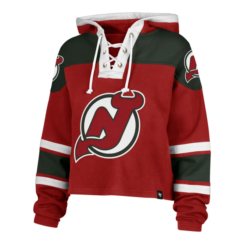 NEW JERSEY DEVILS VINTAGE CROPPED SUPERIOR '47 LACER HOOD WOMENS sold by 47