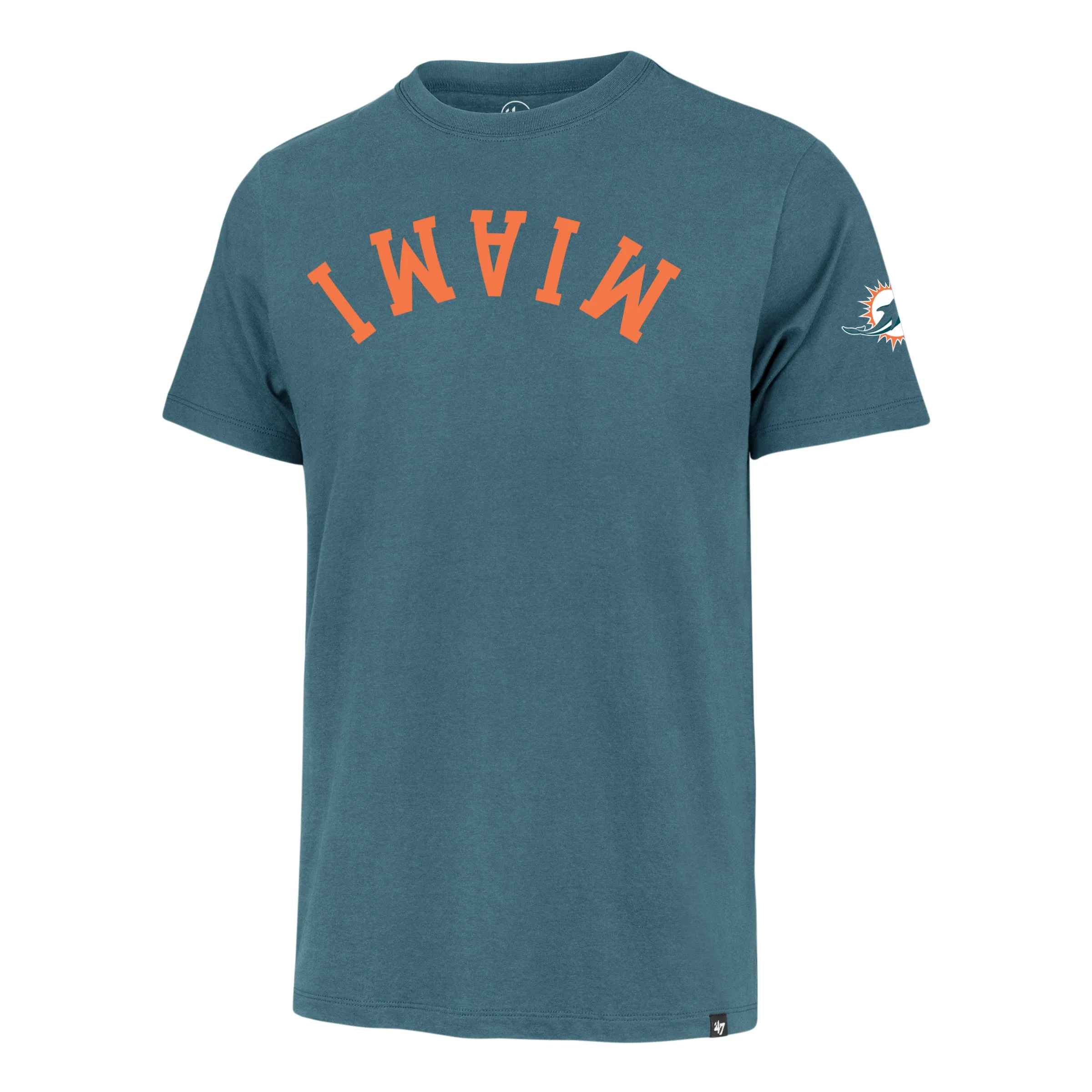 MIAMI DOLPHINS UPSIDE DOWN TWO PEAT '47 FRANKLIN TEE sold by 47
