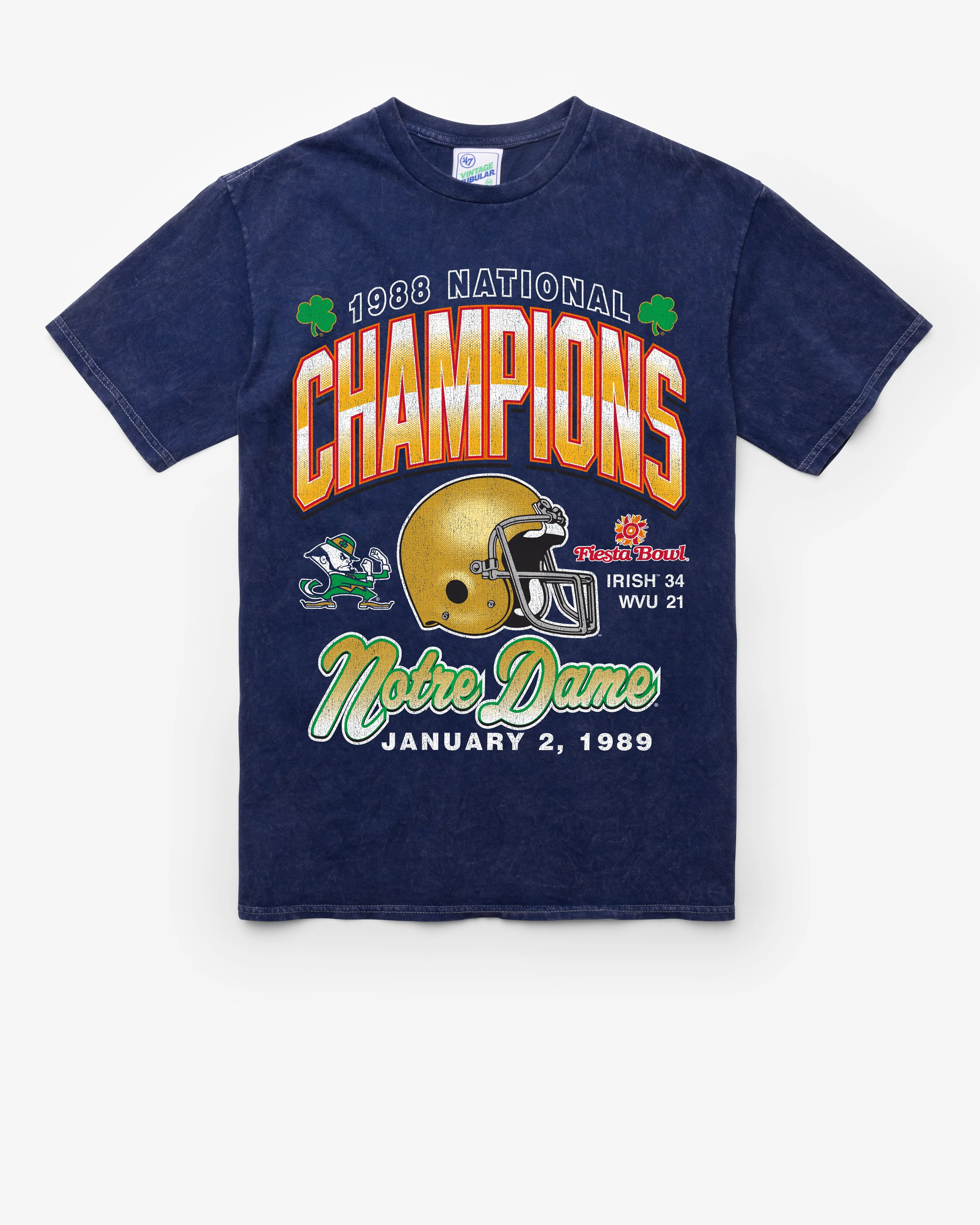 NOTRE DAME FIGHTING IRISH H-BOW LOCKER VINTAGE '47 TUBULAR TEE sold by 47