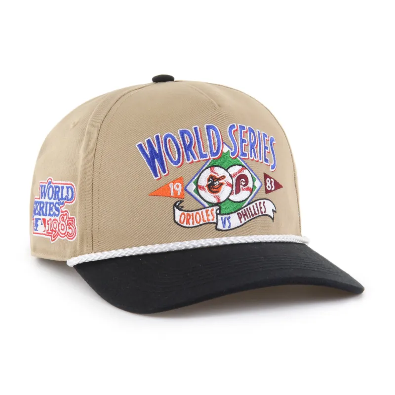 BALTIMORE ORIOLES VS. PHILADELPHIA PHILLIES DUELING WORLD SERIES RIVALRY '47 HITCH made by 47