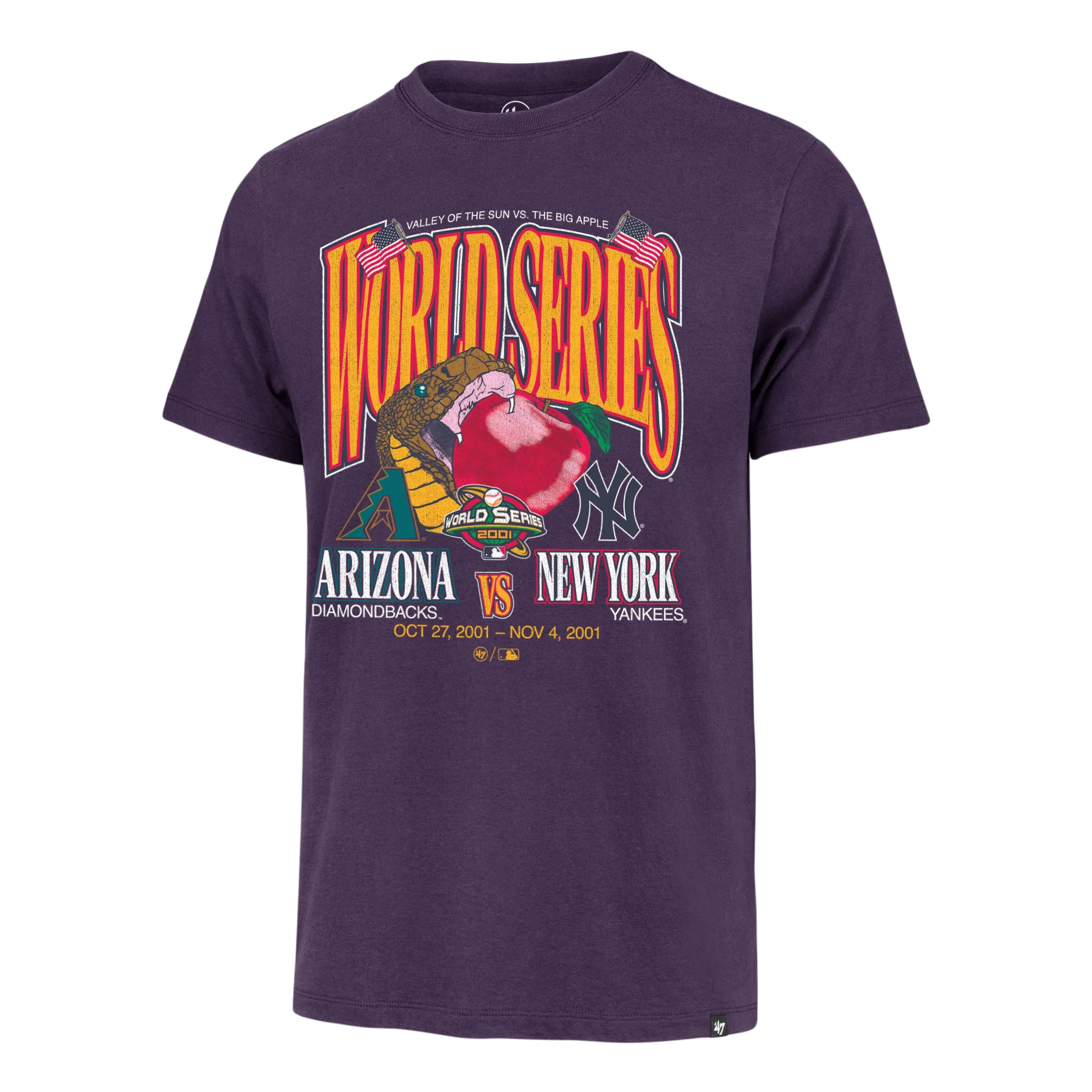 ARIZONA DIAMONDBACKS VS. NEW YORK YANKEES DUELING WORLD SERIES '47 FRANKLIN TEE sold by 47