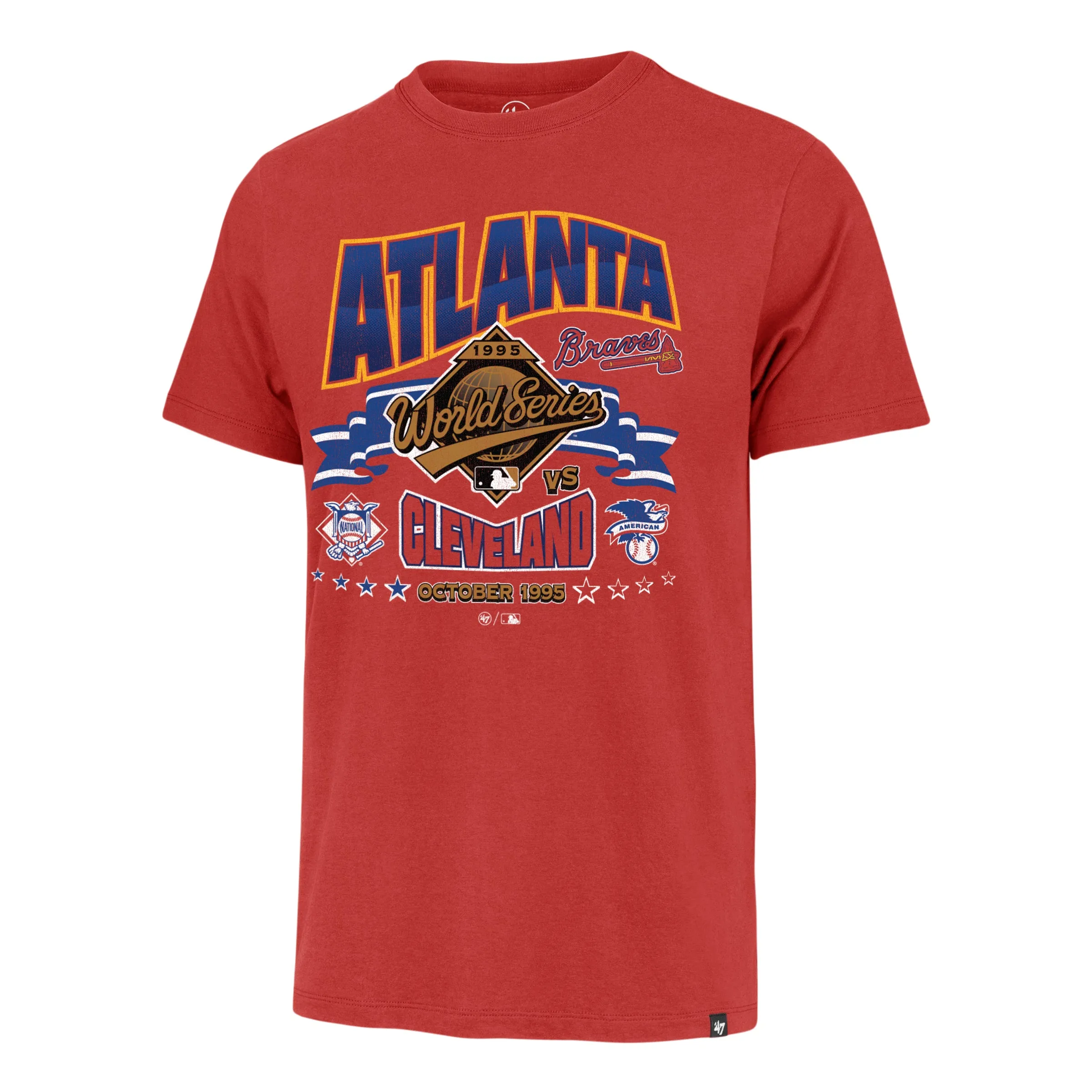 ATLANTA BRAVES VS. CLEVELAND GUARDIANS DUELING WORLD SERIES '47 FRANKLIN TEE sold by 47