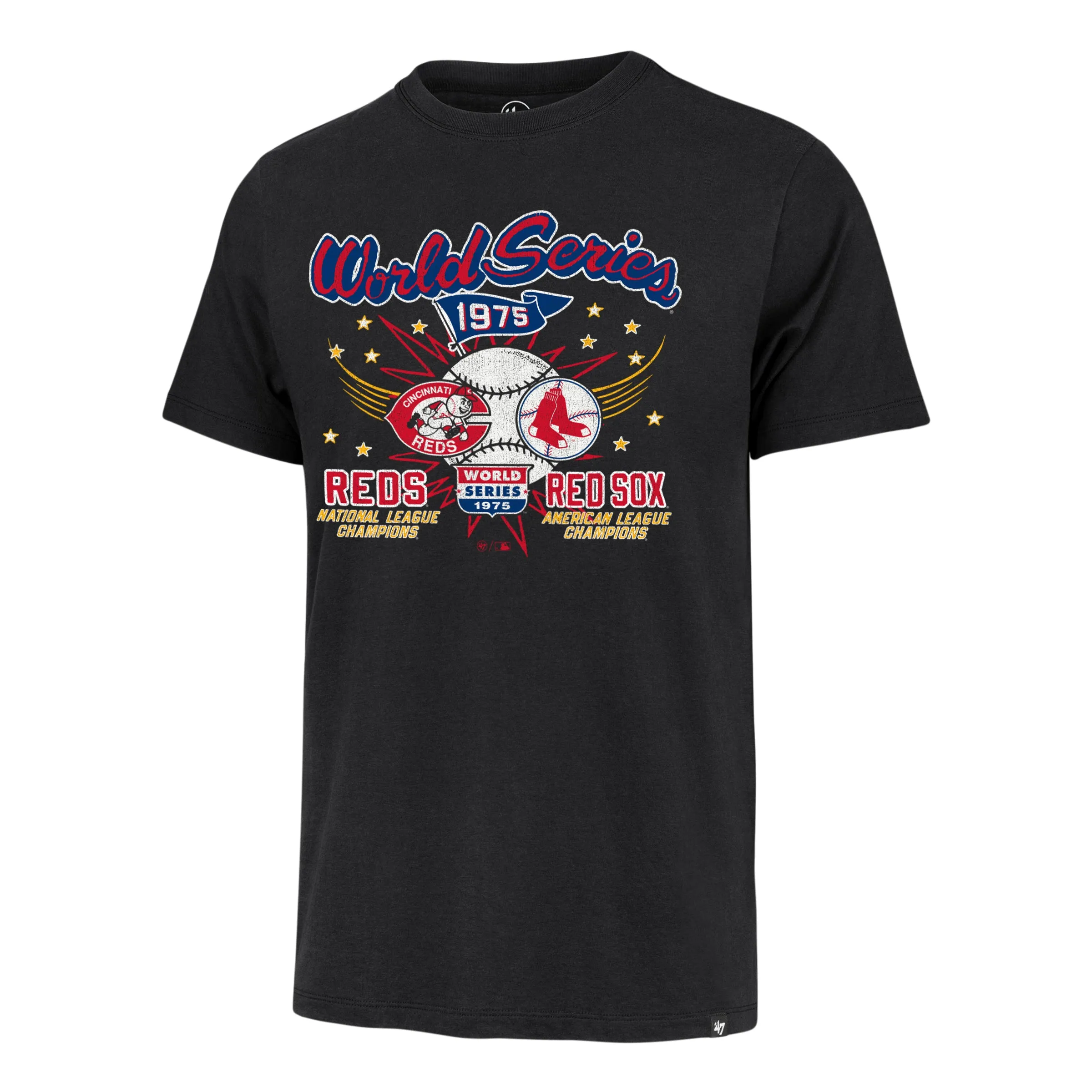 CINCINNATI REDS VS. BOSTON RED SOX DUELING WORLD SERIES '47 FRANKLIN TEE sold by 47