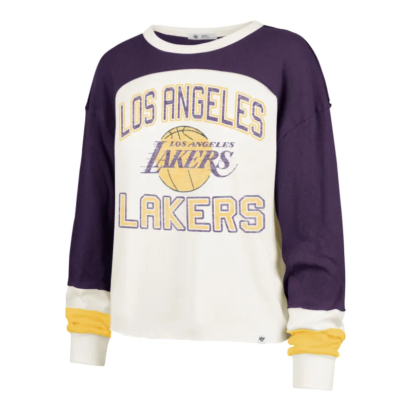 LOS ANGELES LAKERS ARENA CURVE '47 TONI LONG SLEEVE TEE WOMEN made by 47