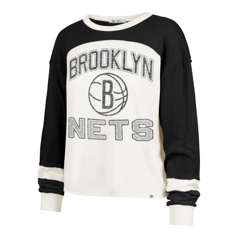 BROOKLYN NETS ARENA CURVE '47 TONI LONG SLEEVE TEE WOMENS made by 47
