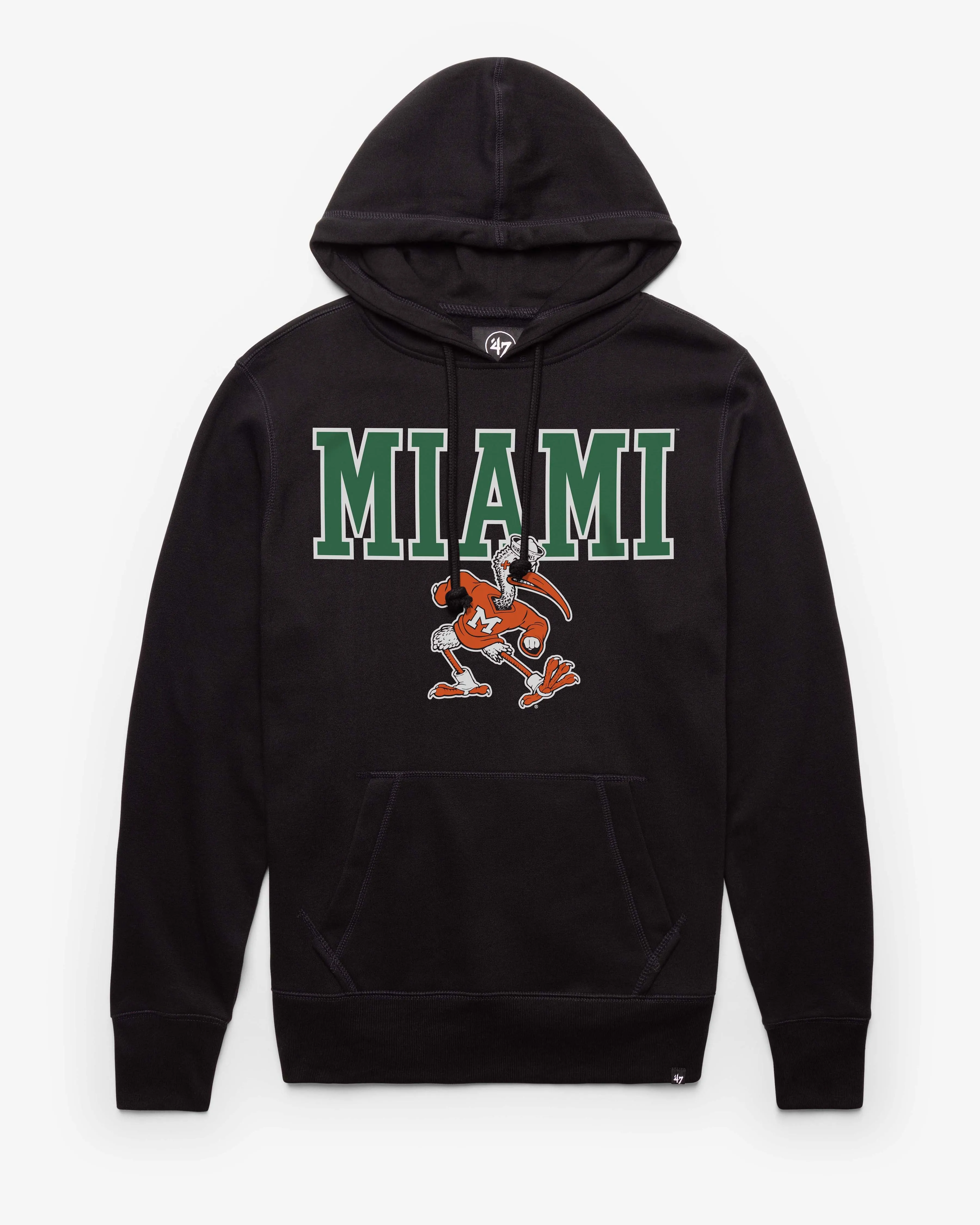 MIAMI HURRICANES VINTAGE STRAIGHT BLOCK '47 HEADLINE HOOD sold by 47