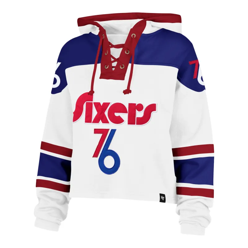 PHILADELPHIA 76ERS CITY EDITION CROPPED SUPERIOR '47 LACER HOOD WOMENS sold by 47