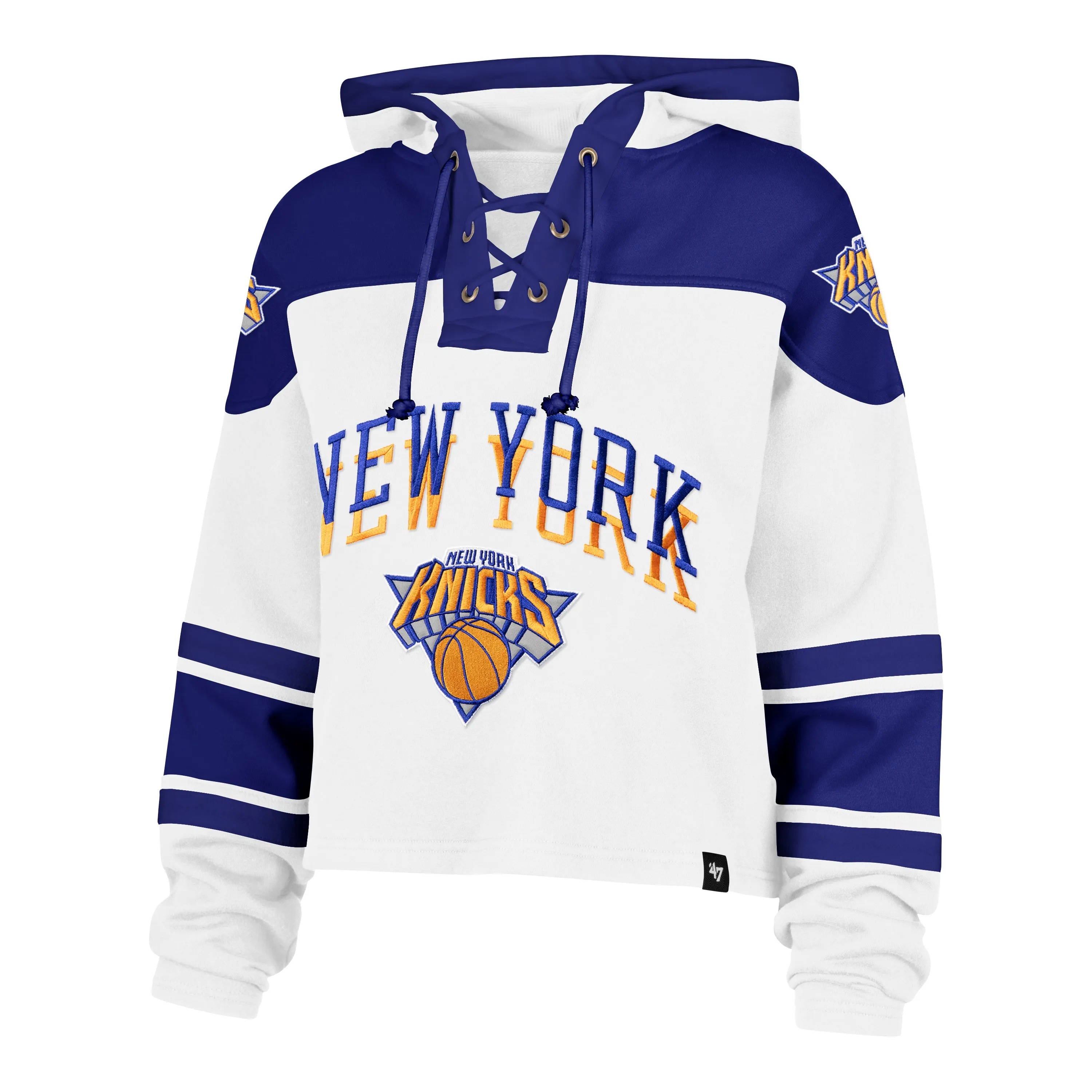 NEW YORK KNICKS CITY EDITION CROPPED SUPERIOR '47 LACER HOOD WOMENS sold by 47